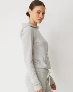MONROW Softfleece Kangaroo Pullover HEATHERGREY Best